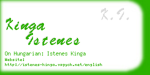 kinga istenes business card